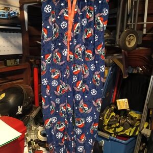Disney Blue and Red Stitch Pajama Pants